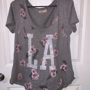 Hollister “LA” Floral Tee